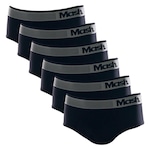 Kit de Cuecas Slip Mash Microfibra sem Costura - 6 Unidades - Adulto PRETO