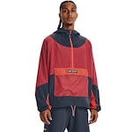 Jaqueta com Capuz Under Armour Rush Woven 1/2 Zip Anorak - Masculina CINZA