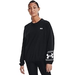 Blusão sem Capuz Under Armour Woven Graphic Crew - Feminino PRETO