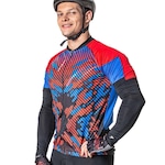 Camiseta Poker Ciclis Zip Total Phantom - Unissex VERMELHO/AZUL