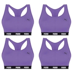 Kit Tops Puma Nadador com Bojo - Feminino - 4 unidades ROXO