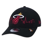 Boné Aba Curva New Era 920 Miami Heat Tip-Off - Strapback - Adulto PRETO