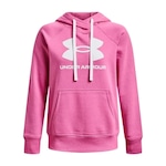 Blusão de Moletom com Capuz Under Armour Rival Fleece Logo Hoodie - Feminina ROSA