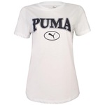 Camiseta Puma Squad Graphic - Feminina BRANCO/PRETO