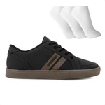 Tênis Mormaii Urban Stripe 3 + 3 Pares de Meias - Masculino PRETO/MARROM