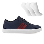 Tênis Mormaii Urban Stripe 3 + 3 Pares de Meias - Masculino AZUL ESC/VERMELHO