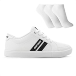 Tênis Mormaii Urban Stripe 3 + 3 Pares de Meias - Masculino BRANCO/PRETO