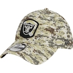 Boné Aba Curva New Era 39Thirty Stretch Fit Salute To Service Las Vegas Raiders - Fechado - Adulto VERDE