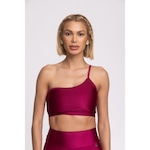 Top Fitness com Bojo Removível Vibs Fitwear Ombro Único - Feminino ROSA