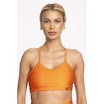 Top Fitness com Bojo Removível Vibs Fitwear Frente Única - Feminino LARANJA