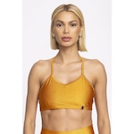 Top Fitness com Bojo Removível Vibs Fitwear Frente Única - Feminino AMARELO