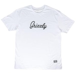 Camiseta Grizzly Script Logo - Masculina BRANCO