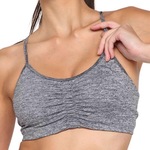 Top Fitness com Bojo Puma Studio Foundation Baixo Impacto - Feminino CINZA