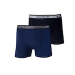 Cueca Boxer Speedo Cotton - 2 Unidades - Adulto AZUL/PRETO