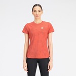 Camiseta New Balance Q Speed Jacquard - Feminina VERMELHO