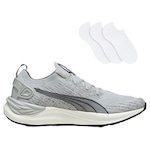 Kit Tênis Puma Electrify Nitro 3 Knit + 3 Pares De Meias - Masculino CINZA