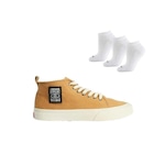 Tênis Redley Originals Collab Canal Off + 3 Pares de Meias - Masculino BEGE