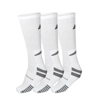 Kit de Meias Cano Alto New Balance - 3 Pares - Adulto BRANCO/CINZA/PRETO