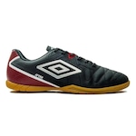 Chuteira Futsal Umbro Attak Eternal - Adulto PRETO/VERMELHO