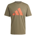 Camiseta adidas Essentials Logo - Masculina MARROM CLA/LARANJA