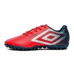 Chuteira Society Umbro Warskin - Adulto VERMELHO/AZUL ESC