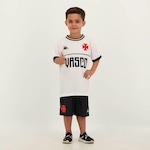 Kit Uniforme Vasco Supporter 2023 Kappa - Infantil BRANCO