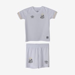 Uniforme do Santos I 2023 Oficial Umbro - Infantil BRANCO