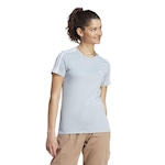 Camiseta adidas 3 Stripes - Feminina AZUL CLA/BRANCO