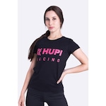 Camiseta Hupi Racing Baby Look - Feminina PRETO/ROSA