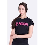 Camiseta Hupi Racing Neo Baby Look - Feminina PRETO/ROSA