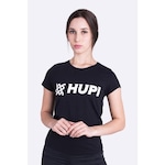 Camiseta Hupi Racing Neo Baby Look - Feminina PRETO/BRANCO