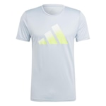 Camiseta adidas Run Icons 3 Bar - Masculina AZUL CLARO