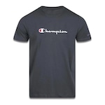 Camiseta Champion Mc Logo Script Ink Peppercorn - Masculina CINZA ESCURO