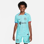 Camisa Barcelona Iii 2022/23 Torcedor Pro Nike - Infantil AZUL