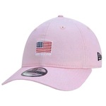 Boné Aba Curva New Era Bandeira Eua - Strapback - Adulto ROSA