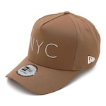 Boné New York City Aba Reta Snapback New Era 940 Tan MARROM