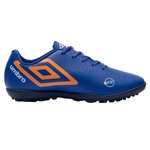 Chuteira Society Umbro Orbit - Adulto AZUL ESC/LARANJA