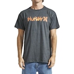 Camiseta Hurley O&O Fire Sm24 - Masculina CINZA ESCURO