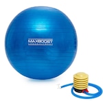 Bola Suiça Maxboost 65cm com Bomba Pilates Yoga Abdominais 200Kg AZUL