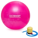 Bola Suiça Maxboost 75cm Pilates com Bomba Yoga Abdominais 200Kg ROSA