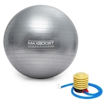 Bola Suiça Maxboost 75cm Pilates com Bomba Yoga Abdominais 200Kg CINZA