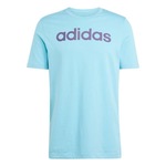 Camiseta adidas Essentials Linear Embroidered Logo - Masculina Azul Cla/Roxo Cla