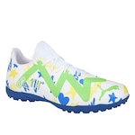 Chuteira Neymar Jr Society Puma Future Play TT - Adulto BRANCO/AZUL