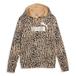 Blusão de Moletom Puma Essentials Animal Hoodie - Feminino MARROM/PRETO