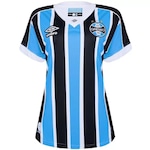 Camisa do Grêmio Home Listrada 2023 Umbro - Feminina AZUL/PRETO