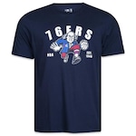 Camiseta New Era Culture NBA Philadelphia 76Ers NFL - Masculina AZUL ESCURO