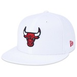 Boné Aba Curva New Era 5950 Core Nba Chicago Bulls - Fechado - Adulto BRANCO