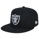 Boné Aba Reta New Era 5950 Nfl Las Vegas Raiders - Fechado - Adulto PRETO