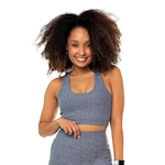 Top Fitness com Bojo Hoop Fit Alça Larga - Feminino CINZA ESC MESCLA