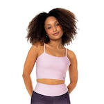 Top Fitness com Bojo Hoop Fit Alça Fina Alta Compressão - Feminino Rose